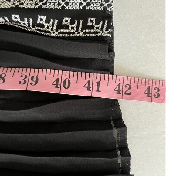 Nieman Marcus Formal Dress Women’s Sz S Black with White Cross Stitch Midi NWT - Picture 14 of 16